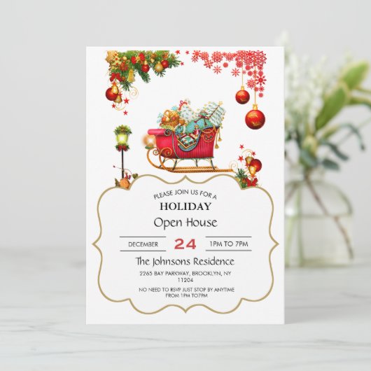 クリスマスの要素 招待状 (スタンド正面)