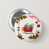 クリスマスの要素 缶バッジ (正面&裏面)