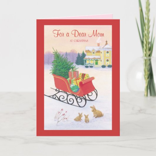 クリスマスの親愛なるお母さんのため シーズンカード (正面)