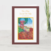 クリスマスの親愛なる息子そして彼の妻のため シーズンカード (正面)