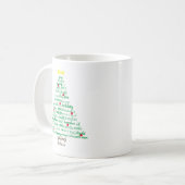 クリスマスの言葉ツリー マグ (正面左)