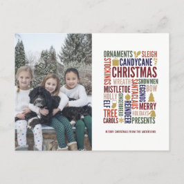クリスマスの言葉 ホリデー フォト ポストカード