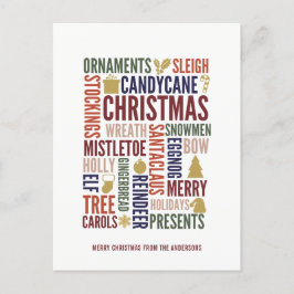 クリスマスの言葉 ホリデー ポストカード
