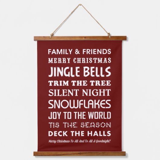クリスマスの言葉 吊り下げ型タペストリー (正面)