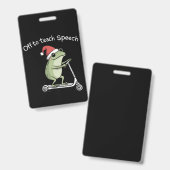 クリスマスの言語療法士 SLP コミュニケーション バッジ (正面＆裏面)