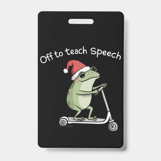 クリスマスの言語療法士 SLP コミュニケーション バッジ (正面)
