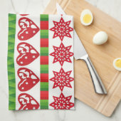 クリスマスの記号 キッチンタオル (四つ折り)
