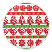 クリスマスの記号 セラミックノブ (正面)