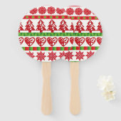 クリスマスの記号 ハンドファン (正面&裏面)