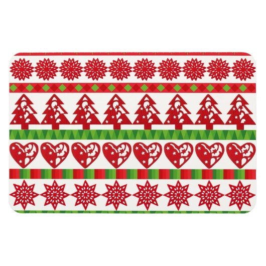 クリスマスの記号 マグネット (横)