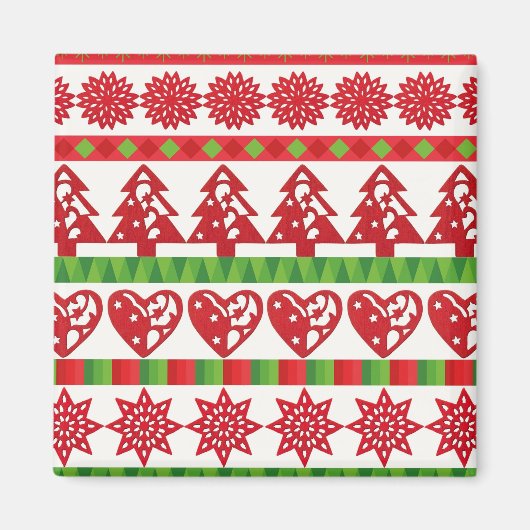 クリスマスの記号 マグネット (正面)