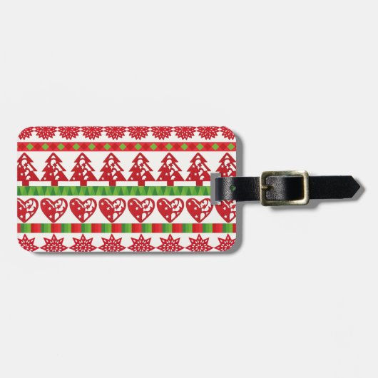 クリスマスの記号 ラゲッジタグ (正面横)