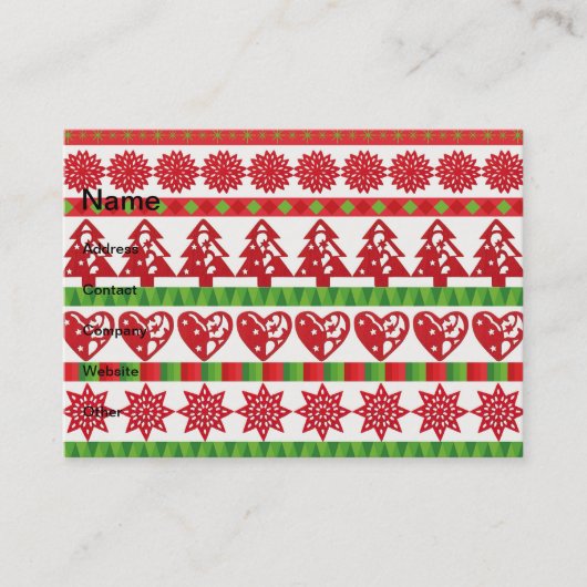 クリスマスの記号 名刺 (正面)