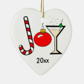 クリスマスの記念品のオーナメントの赤い喜び セラミックオーナメント (右)