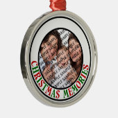 クリスマスの記憶記念する写真 メタルオーナメント (右)