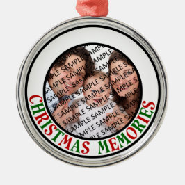 クリスマスの記憶記念する写真 メタルオーナメント