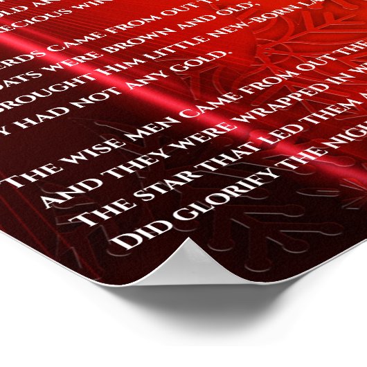 クリスマスの詩ベビー・イエス ポスター (角)