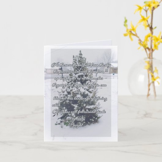 クリスマスの詩 カード (黄色い花)