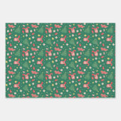 クリスマスの話 | クリスマスアイコンパターン ラッピングペーパーシート (正面3)