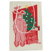 クリスマスの話 | フランジ復活祭バニー ミディアムペーパーバッグ (正面)