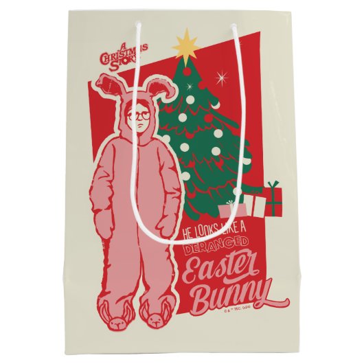 クリスマスの話 | フランジ復活祭バニー ミディアムペーパーバッグ (裏面)