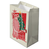 クリスマスの話 | フランジ復活祭バニー ミディアムペーパーバッグ (裏面アングル)