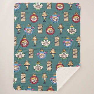 クリスマスの話 |ラルフィーとオーナメントパターン シェルパブランケット