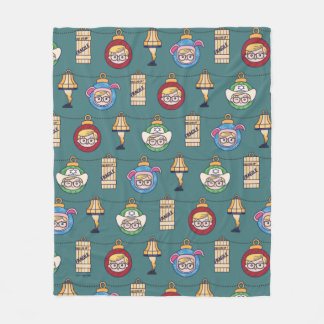 クリスマスの話 |ラルフィーとオーナメントパターン フリースブランケット
