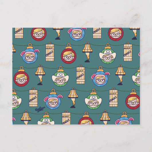 クリスマスの話 |ラルフィーとオーナメントパターン ポストカード (正面)