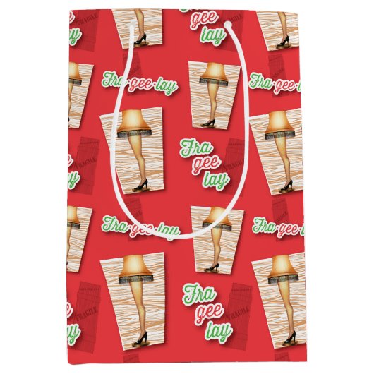 クリスマスの話 |脚ランプパターン ミディアムペーパーバッグ (正面)