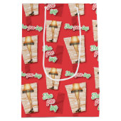 クリスマスの話 |脚ランプパターン ミディアムペーパーバッグ (裏面)