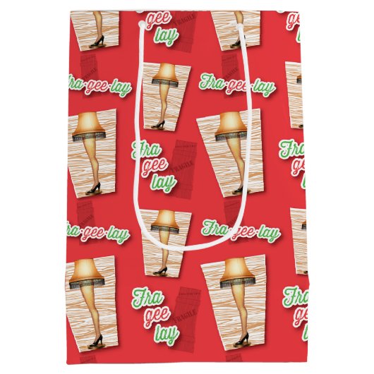 クリスマスの話 |脚ランプパターン ミディアムペーパーバッグ (裏面)