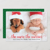 クリスマスの誕生のお知らせカード シーズンカード (正面/裏面)