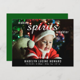 クリスマスの誕生写真を明るくする シーズンカード