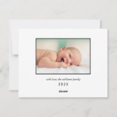 クリスマスの誕生写真を明るくする シーズンカード (裏面)