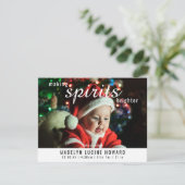 クリスマスの誕生写真を明るくする シーズンカード (スタンド正面)