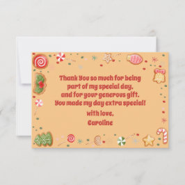 クリスマスの誕生日って最高に楽しい！ サンキューカード