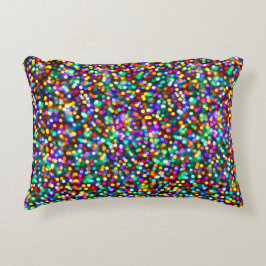 クリスマスの誕生日の幸せなライト アクセントクッション