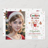 クリスマスの誕生日クッキーとココアフェスティバル 招待状 (正面/裏面)