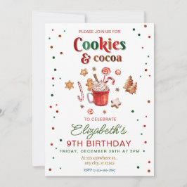 クリスマスの誕生日クッキーとココアフェスティバル 招待状