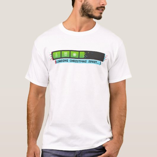 クリスマスの読み込みパーカー – おもしろいホリデーTシャツ Tシャツ (正面)