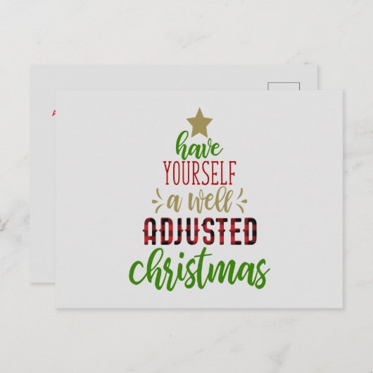 クリスマスの調整が良い、カイロプラクティック ポストカード (正面/裏面)