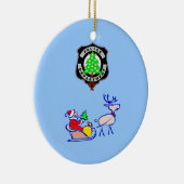 クリスマスの警察のギフト セラミックオーナメント (右)