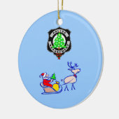 クリスマスの警察のギフト セラミックオーナメント (左)