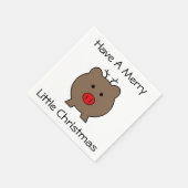 クリスマスの豚ロイ スタンダードカクテルナプキン (角)