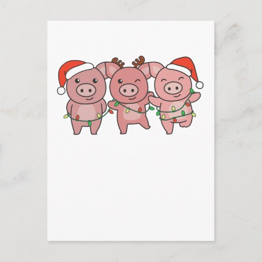 クリスマスの豚 クリスマス 動物 かわいい豚 (正面)