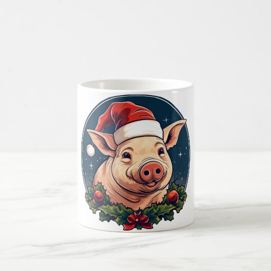 クリスマスの豚 コーヒーマグカップ (中央)