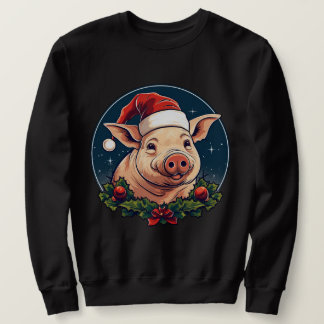 クリスマスの豚 スウェットシャツ