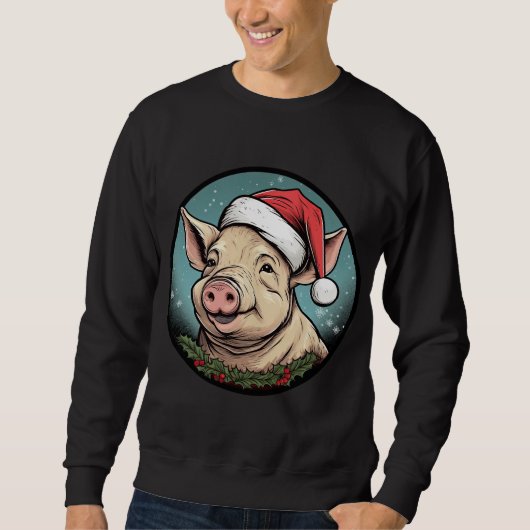 クリスマスの豚 スウェットシャツ (正面)