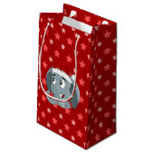 クリスマスの象のキャラクター スモールペーパーバッグ (裏面アングル)